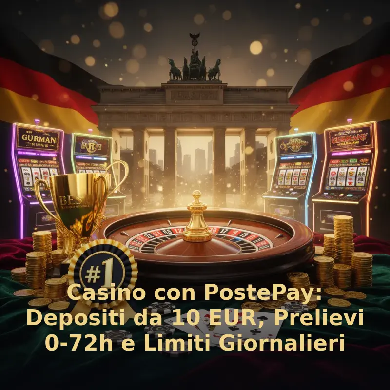 Casino con PostePay: Depositi da 10 EUR, Prelievi 0-72h e Limiti Giornalieri